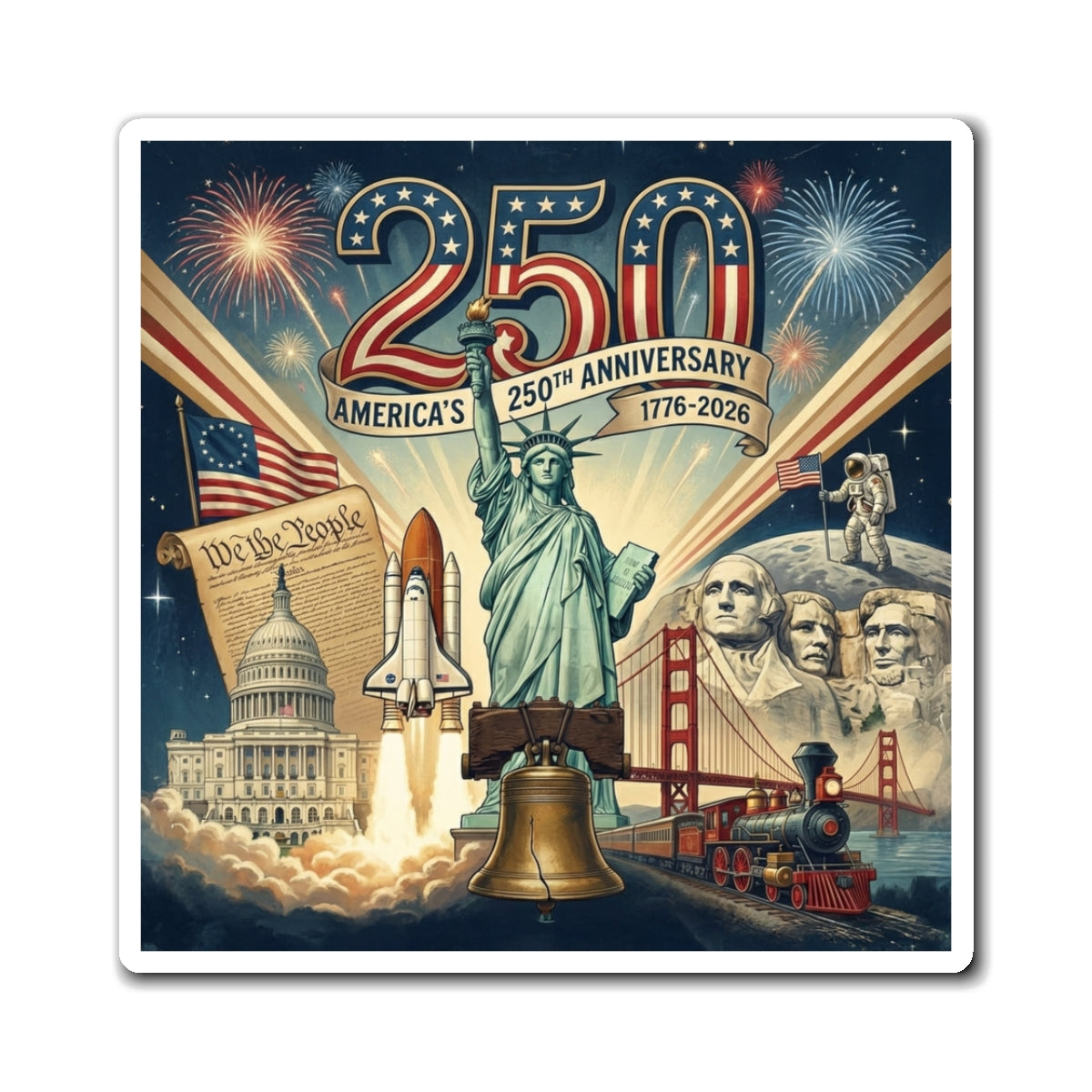 All 18 America 250th Anniversary Magnets (Save 25%)