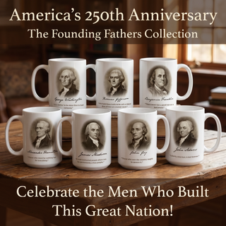 America 250th Founding Fathers All 7 Coffee Mugs (11oz) - Save 20%