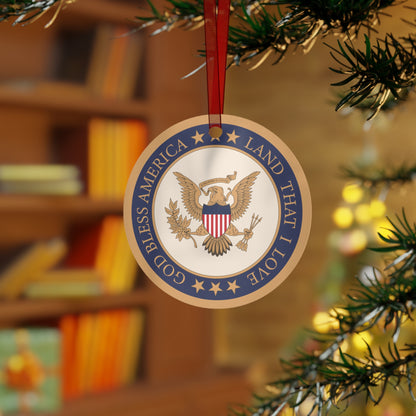 God Bless America Christmas Tree Ornament