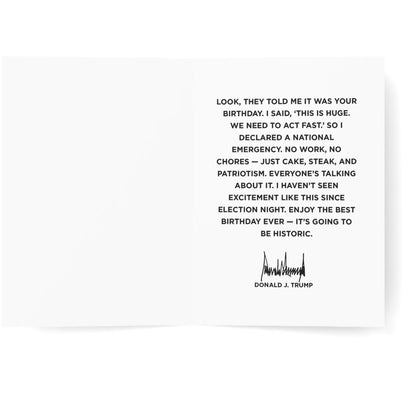 National Emergency - President Trump Birthday Card