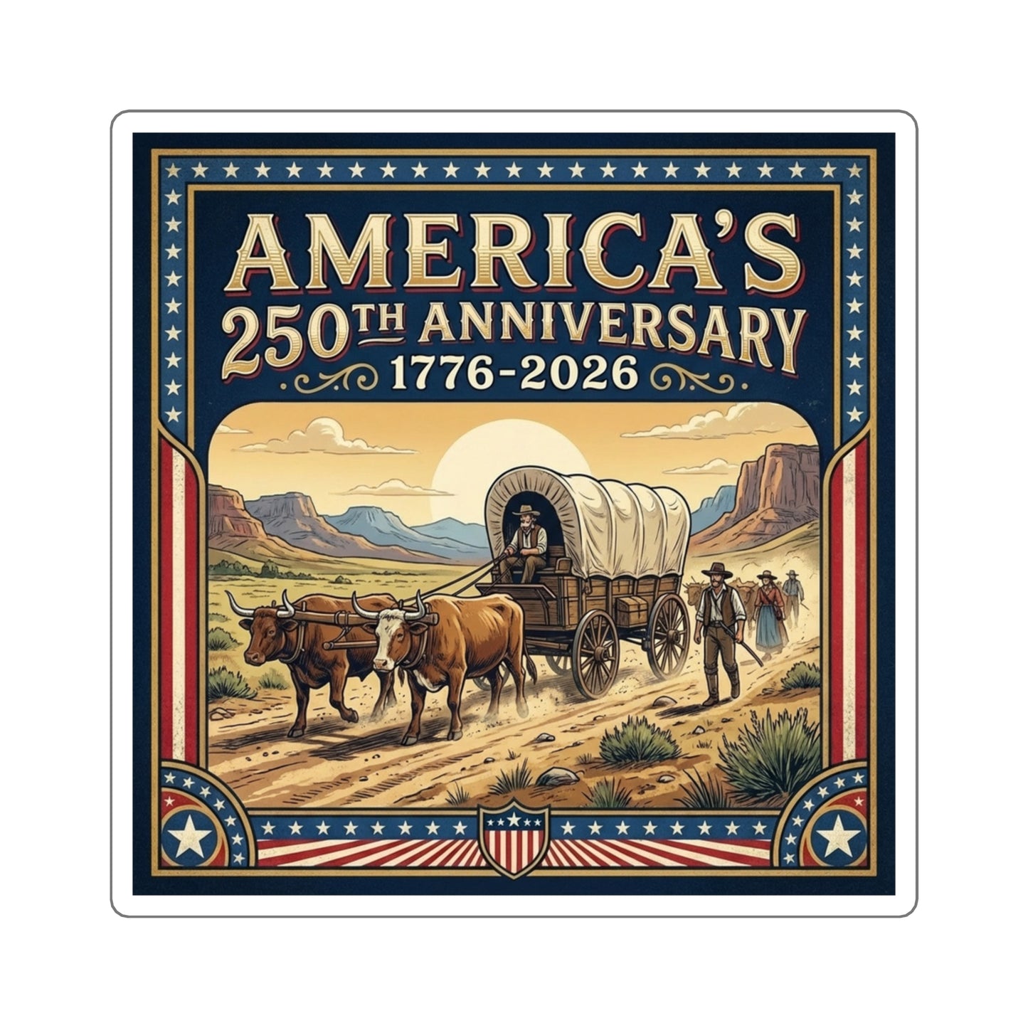 All 18 America 250th Anniversary Stickers (Save 25%)