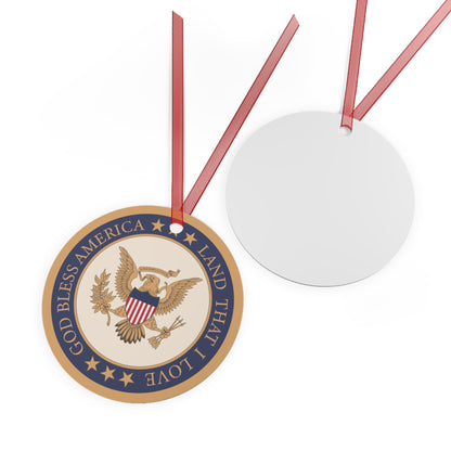 God Bless America Christmas Tree Ornament