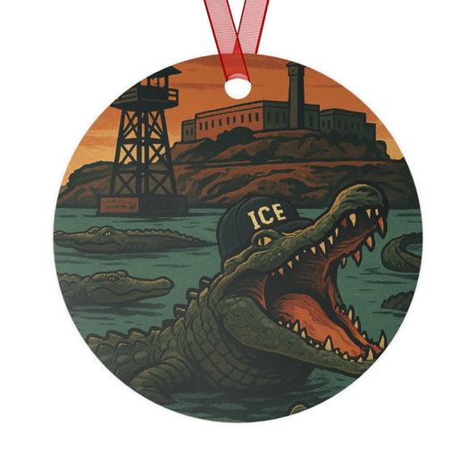 Alligator Alcatraz Christmas Tree Ornament