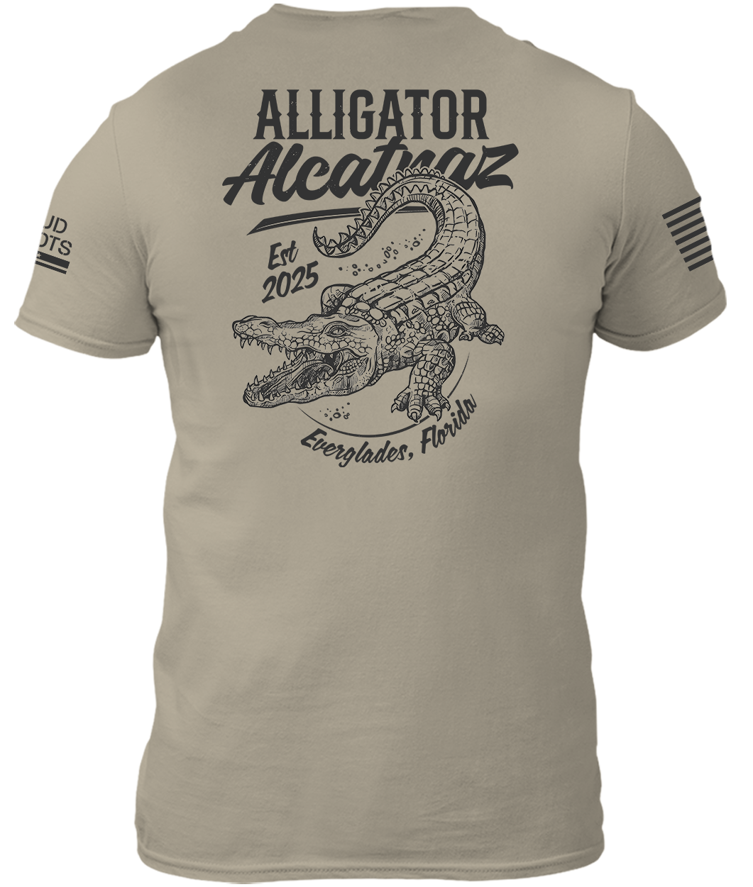 Alligator Alcatraz Est. 2025 Sand 2-Sided Shirt