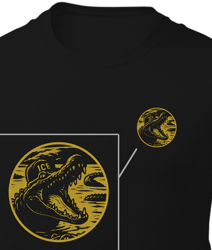 Greetings From Alligator Alcatraz Gold 2-Sided Shirt