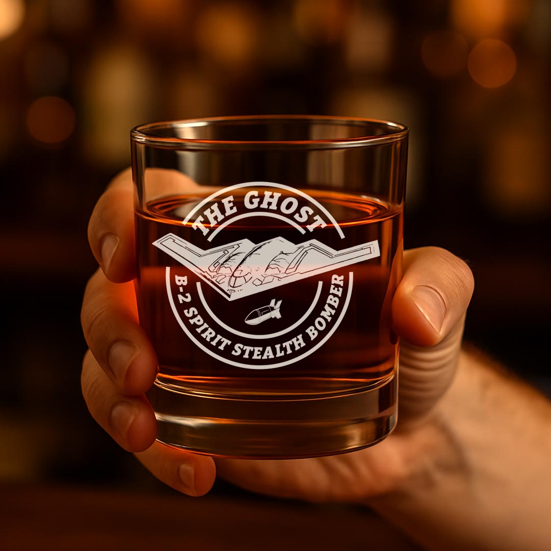 B-2 Bomber Whiskey Glass