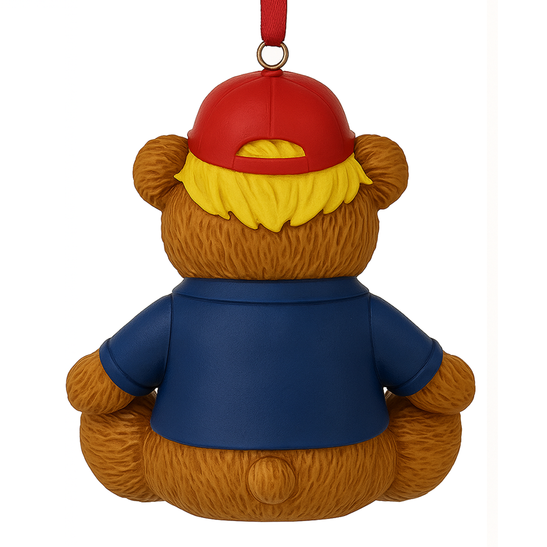 MAGA Bear Christmas Ornament