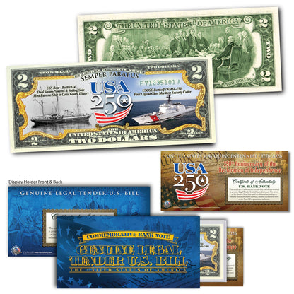 USA 250th Anniversary Military Bill Collectible $2 Bill Bundle [SAVE 10%]