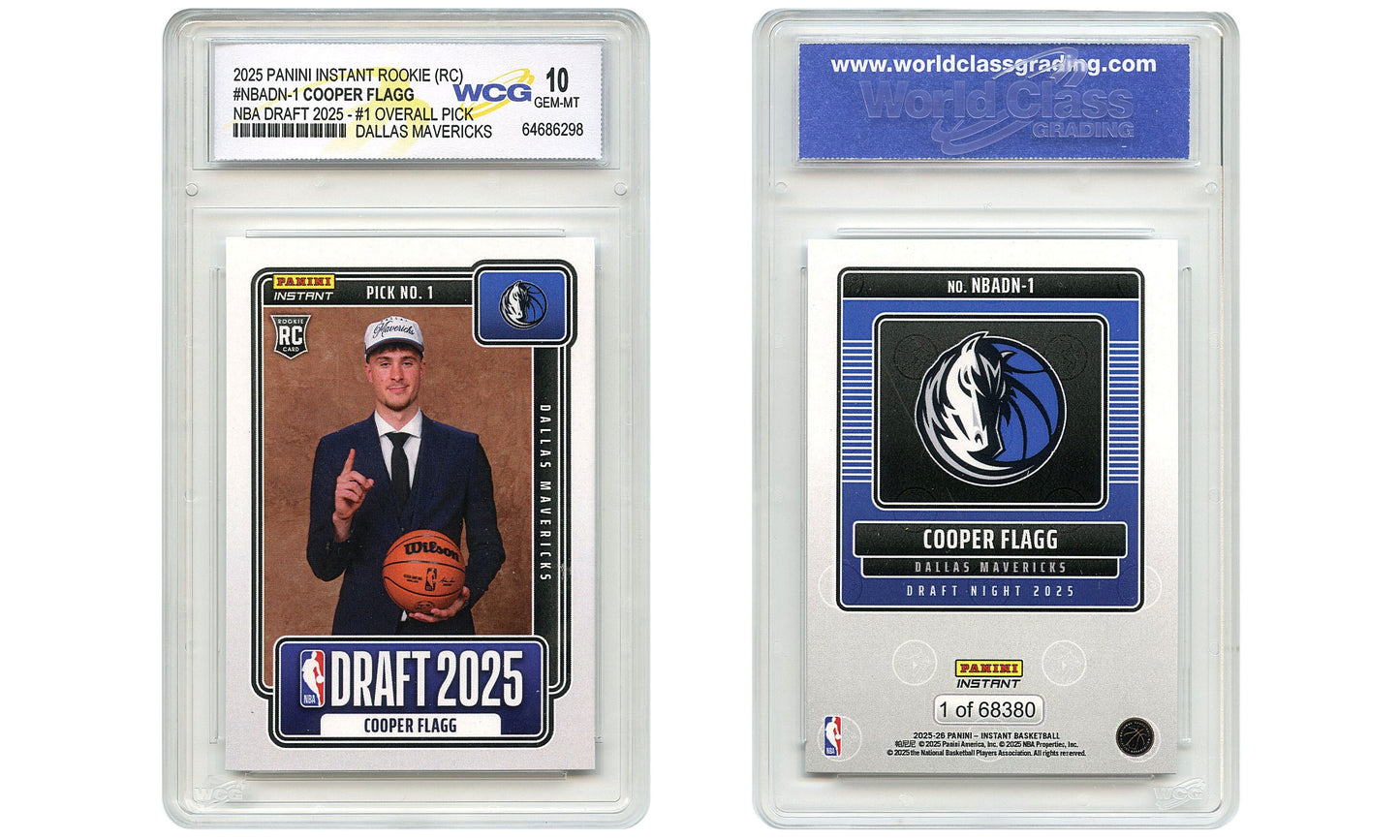 2025 Panini Instant COOPER FLAGG #1 OVERALL PICK CARD - Certified GEM MINT 10