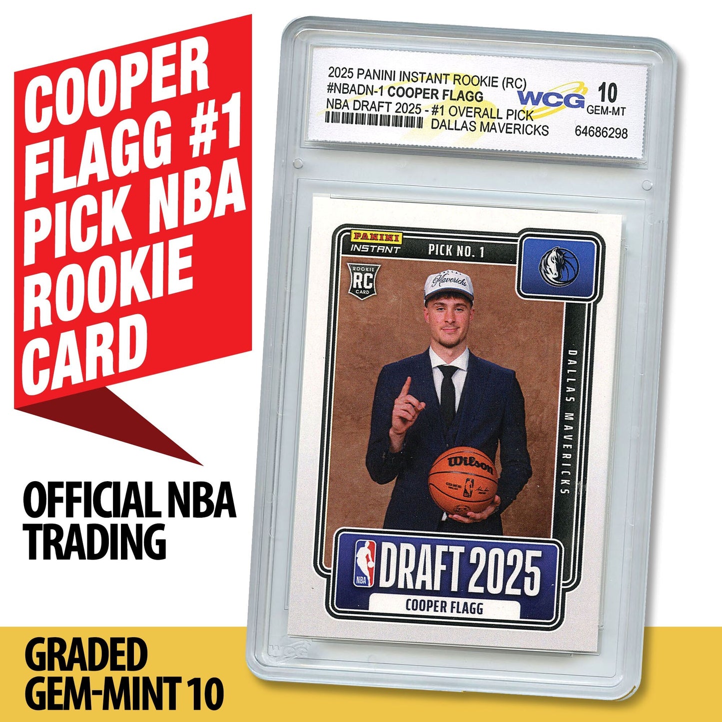 2025 Panini Instant COOPER FLAGG #1 OVERALL PICK CARD - Certified GEM MINT 10