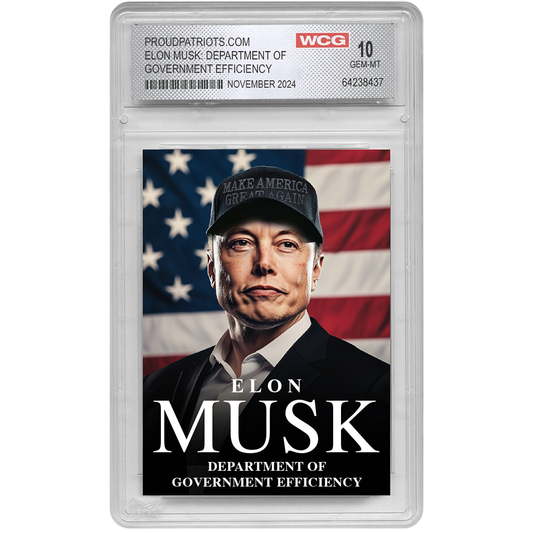 Elon Musk DOGE Trading Card - Graded Gem Mint 10