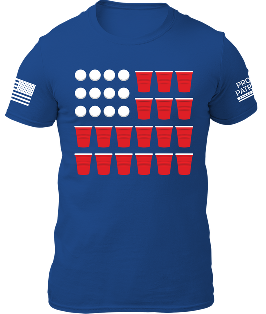 Beer Pong American Flag Shirt