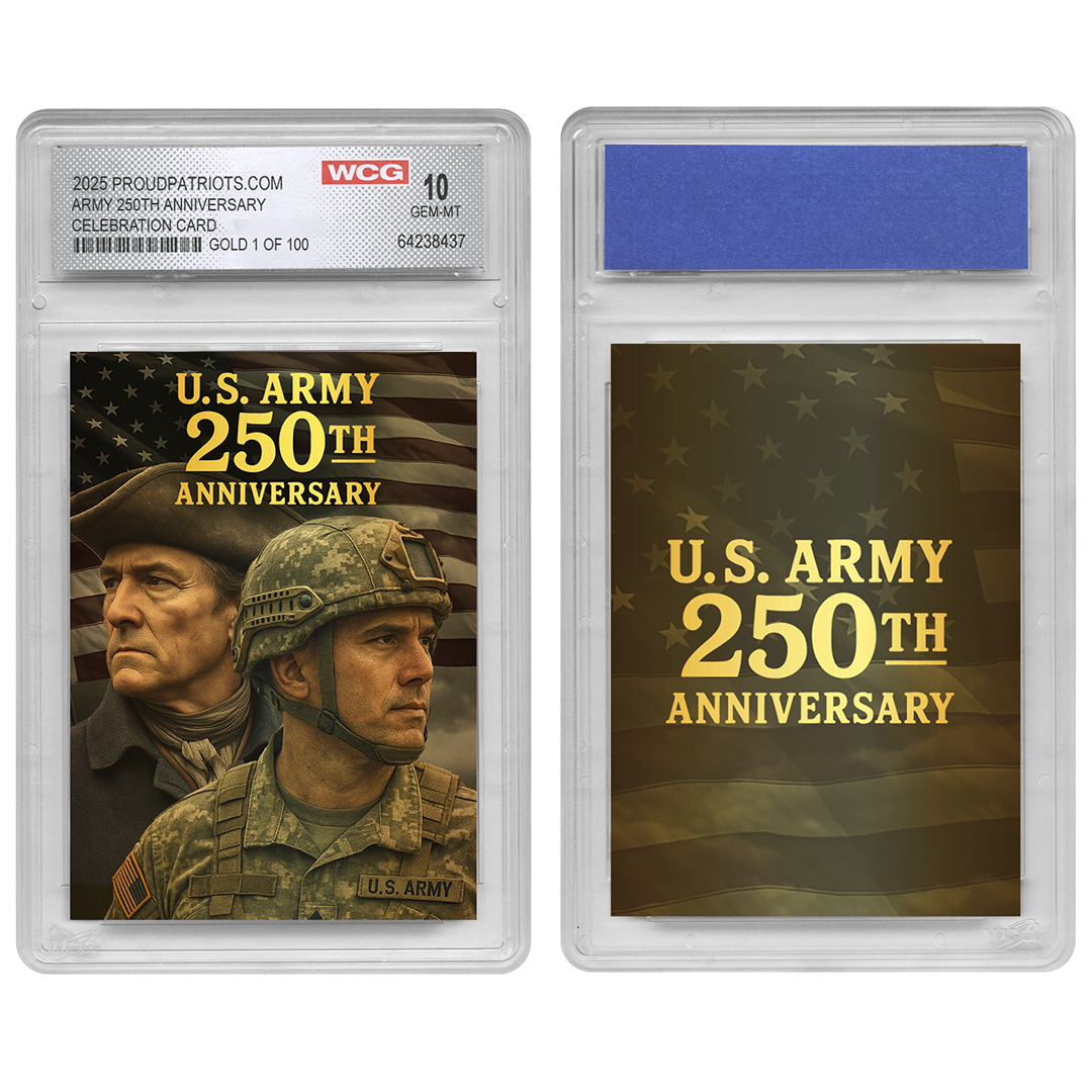 GOLD U.S. Army 250th Anniversary Trading Card – Graded GEM-MT 10 (Only 100 Available!)
