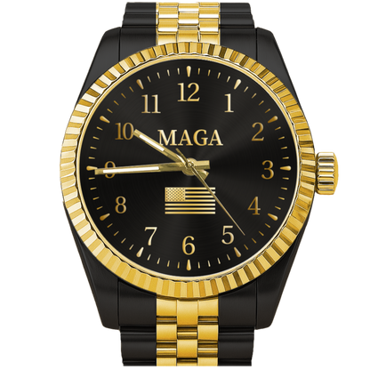 Black & Gold MAGA Watch