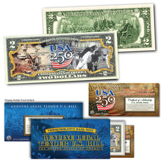 USA 250th Anniversary Military Bill Collectible $2 Bill Bundle [SAVE 10%]