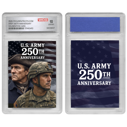 U.S. Army 250th Anniversary Trading Card – Graded GEM-MT 10