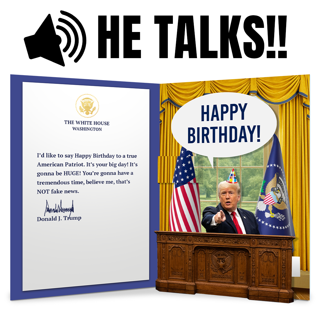 Talking Trump Pop Up Birthday Card