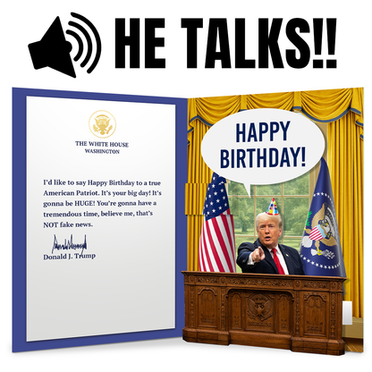 Talking Trump Pop Up Birthday Card