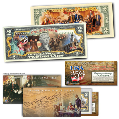 America’s 250th Anniversary Commemorative Coin & Bill Collection – Limited Edition 1776–2026 Set (SAVE 25%)