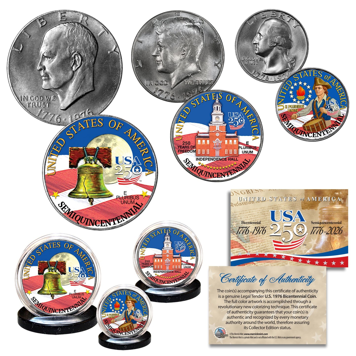 America’s 250th Anniversary Commemorative Coin & Bill Collection – Limited Edition 1776–2026 Set (SAVE 25%)