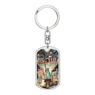 America's 250th Anniversary Engravable Keychain