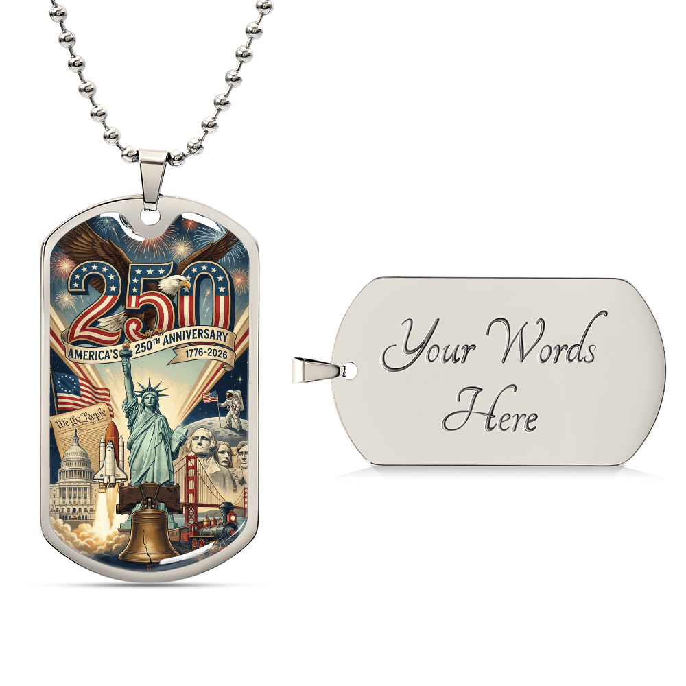 America's 250th Anniversary Engravable Dog Tag