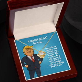 This Necklace? Not A Disaster. The Opposite. It's A Total Victory! - Love Knot Necklace Gift