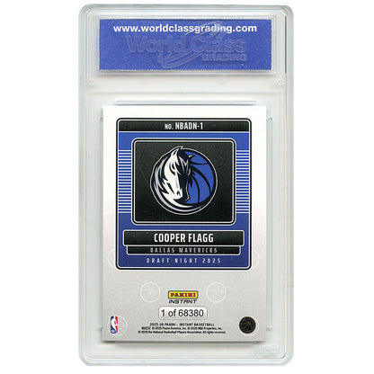 2025 Panini Instant COOPER FLAGG #1 OVERALL PICK CARD - Certified GEM MINT 10