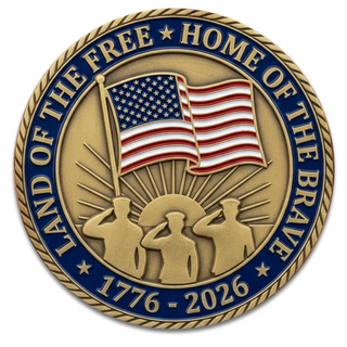 America's 250th Anniversary Veterans Commemorative Challenge Coin (Pre-Order Expected To Ship In July)