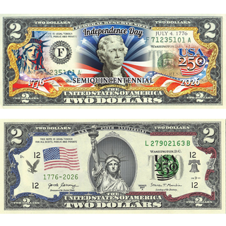 250th Anniversary – Statue of Liberty & Independence $2 Bill Set
