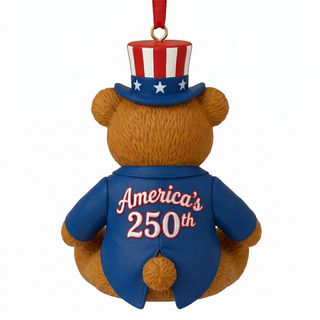 America's 250th Anniversary Teddy Bear Ornament (Pre-Order Expected To Ship in November) — collectible plush figure, view 2