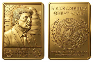 President Trump (45/47) 3D Gold Trading Card