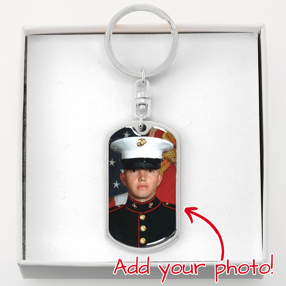 Customizable Dog Tag Keychain with Engraving