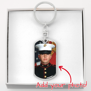 Customizable Dog Tag Keychain with Engraving