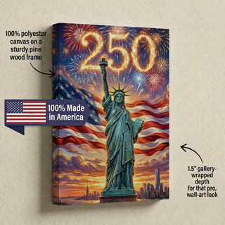 America's 250th Anniversary Statue Of Liberty Canvas (16"x 24")
