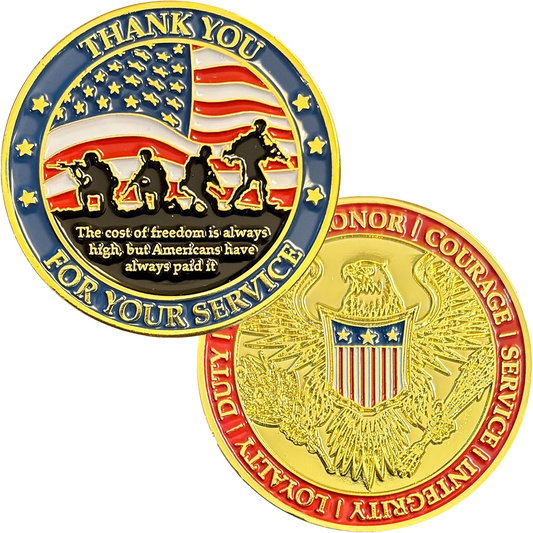 Military Challenge Coin "Thank You For Your Service"
