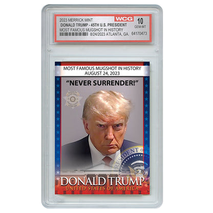 Trump Mugshot Trading Card
