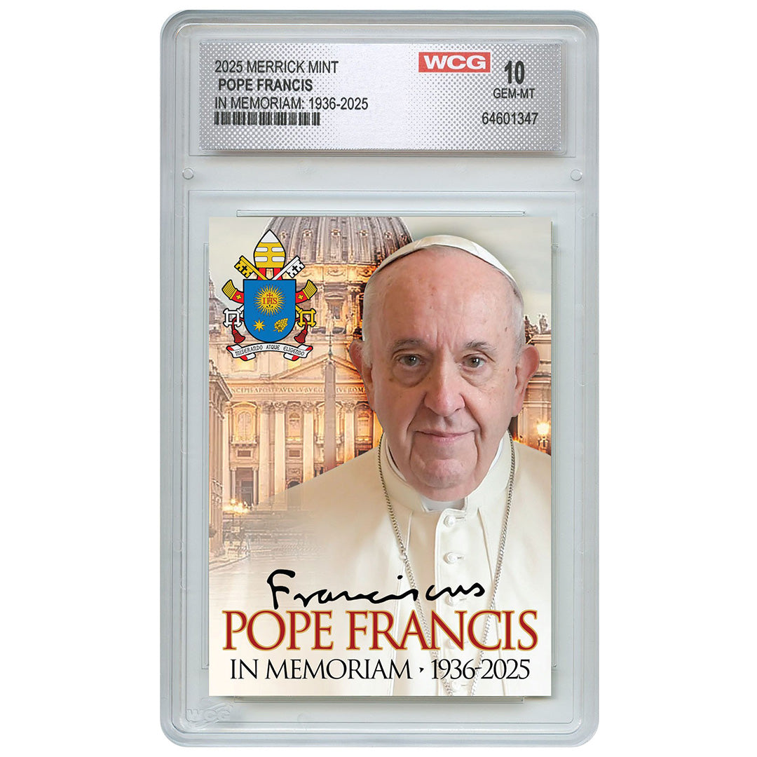 Pope Francis in Memoriam 1936 - 2025 Collectible Card Graded GEM-MT 10