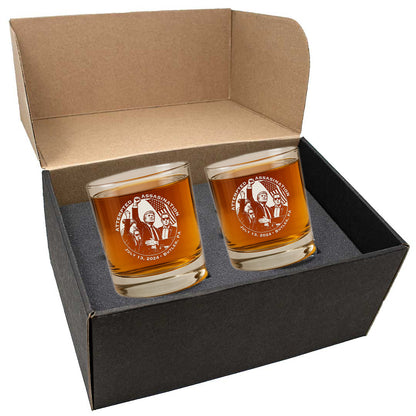 Trump Assassination Attempt Whiskey Glass (2-Sided No Bullet)