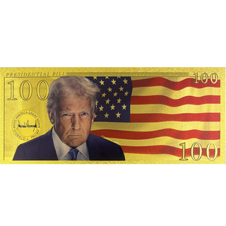 Presidential Gold Foil $100 Note — collectible novelty note, view 3