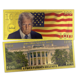 Presidential Gold Foil $100 Note — collectible novelty note from Proud Patriots