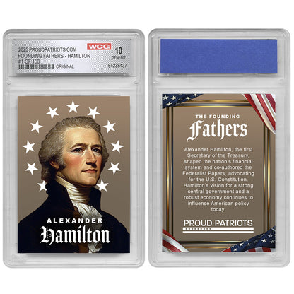 Founding Fathers Set of 7 Trading Cards | Original | Only 250 Available | Individually Numbered - All Matching Numbers | Graded GEM-MT 10