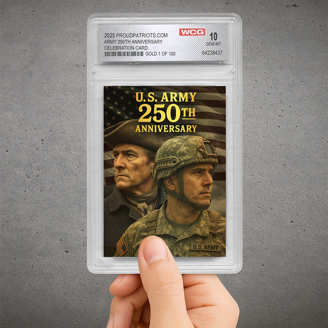 GOLD U.S. Army 250th Anniversary Trading Card – Graded GEM-MT 10 (Only 100 Available!)