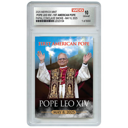 Pope Leo XIV Official Trading Card - 1st American Pope - Individually Numbered to 5,000