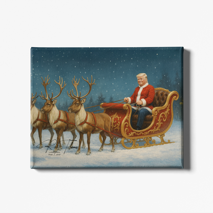 Trump Sleigh Limited Edition Canvas (16"x 24") - Signed & Individually Numbered