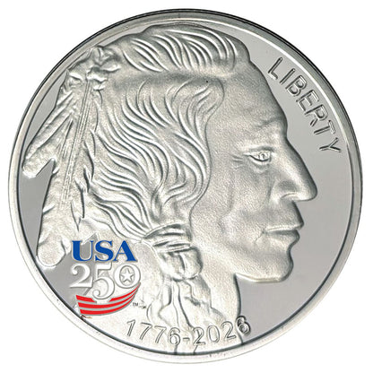 America's 250th Anniversary Buffalo Indian Nickel Silver Proof Coin