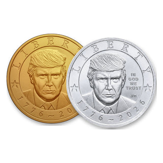 2026 Trump $1 Coin - Silver & Gold Coin Set