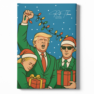 Trump Holiday Pose Limited Edition Canvas (16"x 24") - Signed & Individually Numbered