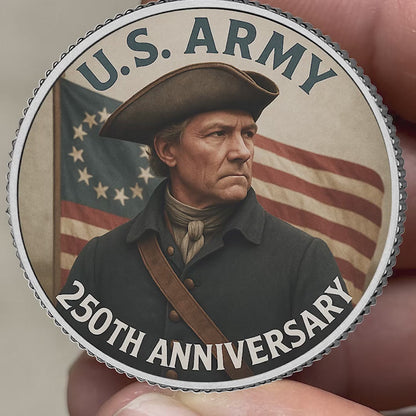 1775 - U.S Army 250th Anniversary - Genuine Legal Tender JFK Half Dollar