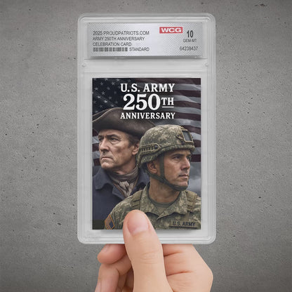 U.S. Army 250th Anniversary Trading Card – Graded GEM-MT 10